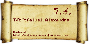 Tótfalusi Alexandra névjegykártya