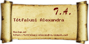 Tótfalusi Alexandra névjegykártya